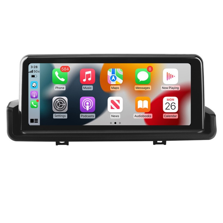 Navigatie pentru BMW E90 E91 E92 E93 2006-2012 fara ecran, AWESAFE, suport pentru afisarea sistemului original al masinii, Carplay, Android Auto, navigatie GPS online, Bluetooth, ecran tactil de 10,25 inch, USB