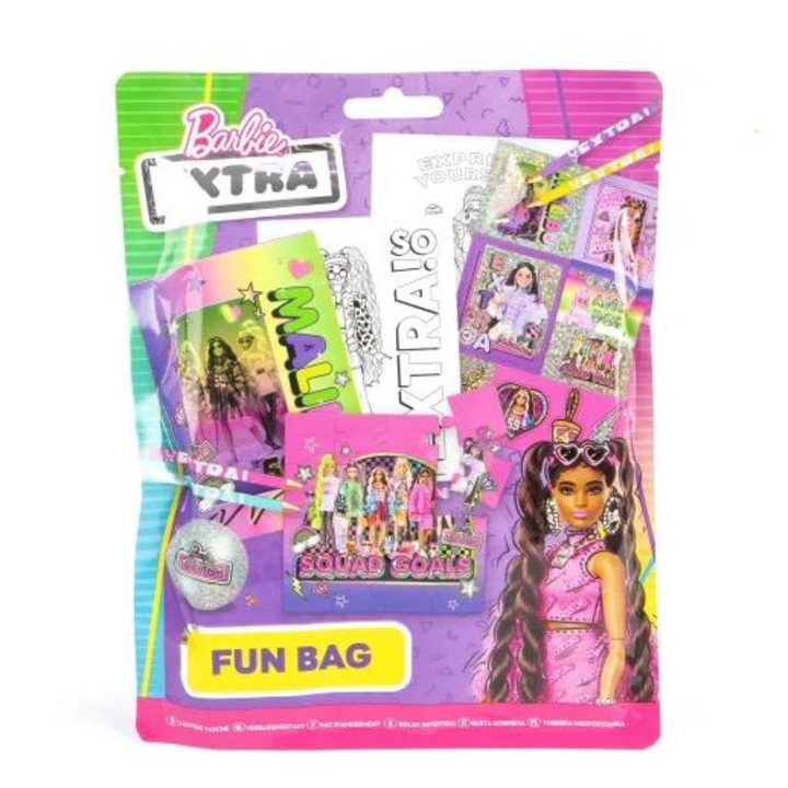Punga cu surprize, Barbie Extra, Multicolor