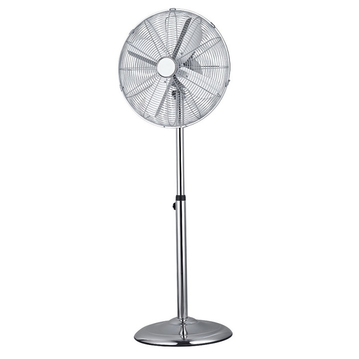 Ventilator cu picior Finlux FSF-1624-SS, 60W, 40 cm, 3 viteze, Otel inoxidabil, Inox