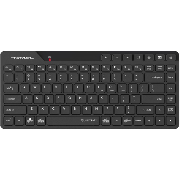 Безжична клавиатура A4TECH Fstyler FBK26C AS, Черен, Wireless