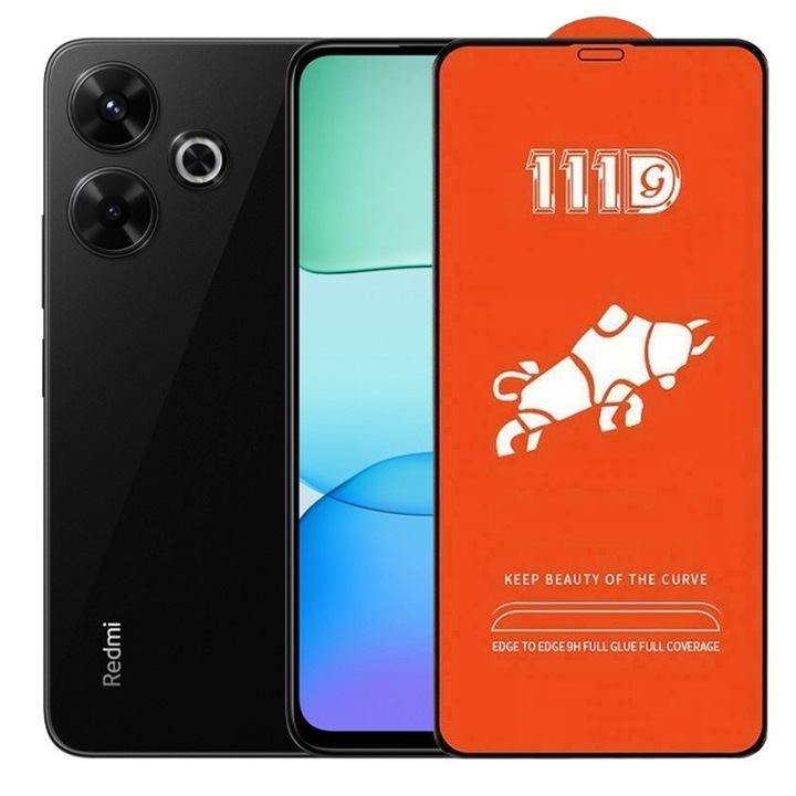 2 darabos szett, fólia Xiaomi Redmi 13C-hez, edzett üvegből, Evolium, átlátszó