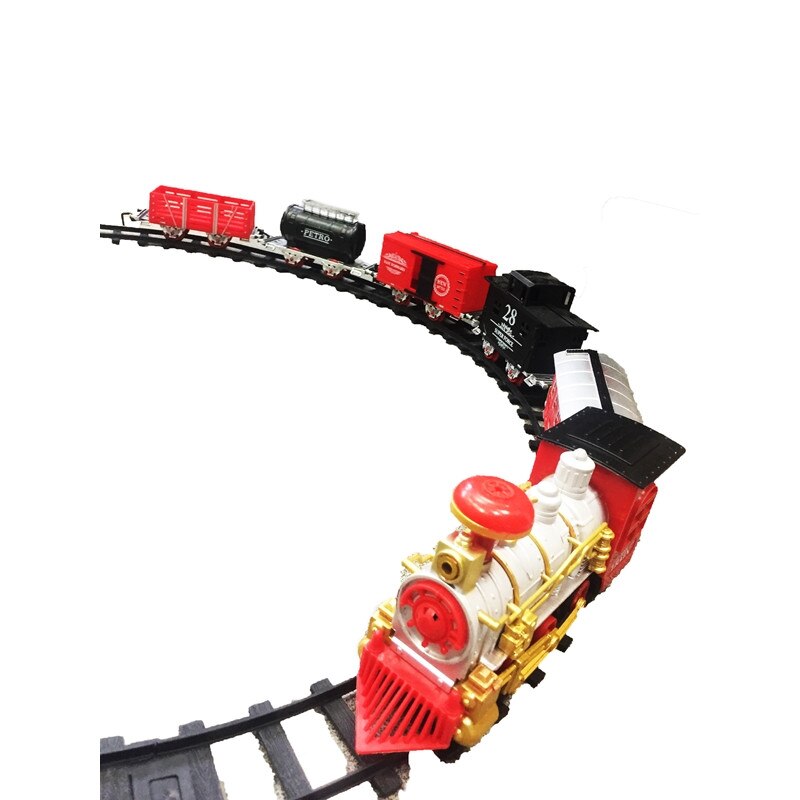 Set tren clasic cu aburi, sunete, luminita si sine