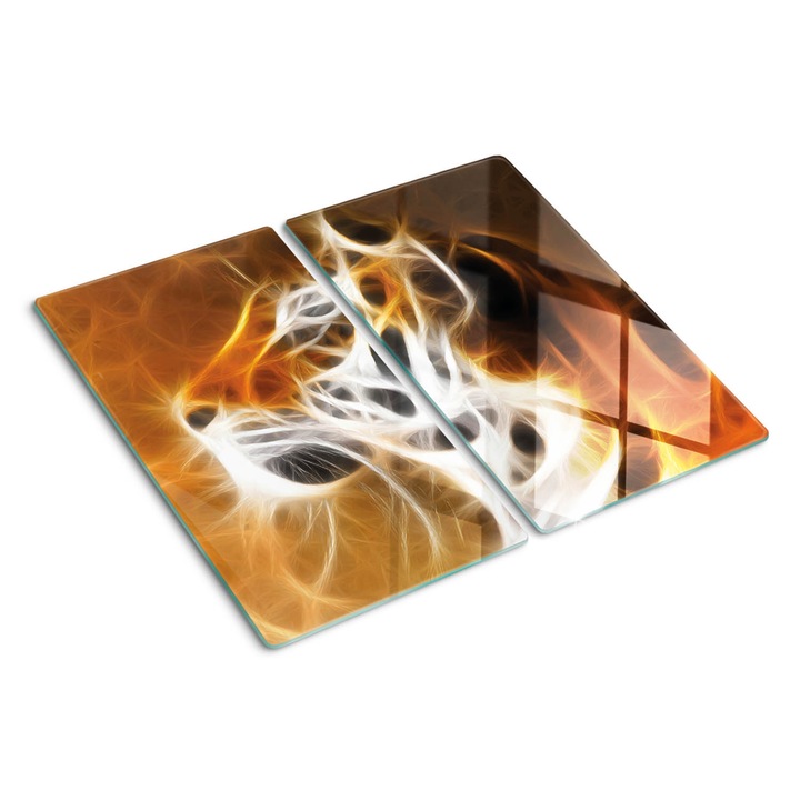 Tocatoare de bucatarie, Tulup, Cap de tigru, Negru, 2x30x52 cm, 010010520010000034152