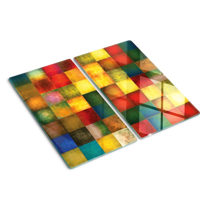 Tocatoare de bucatarie, Tulup, Model geometric, Negru, 2x30x52 cm, 010010520010000049848