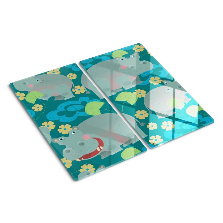 Tocatoare de bucatarie, Tulup, Hipopotam, Albastru, 2x30x52 cm, 010010520010000034077