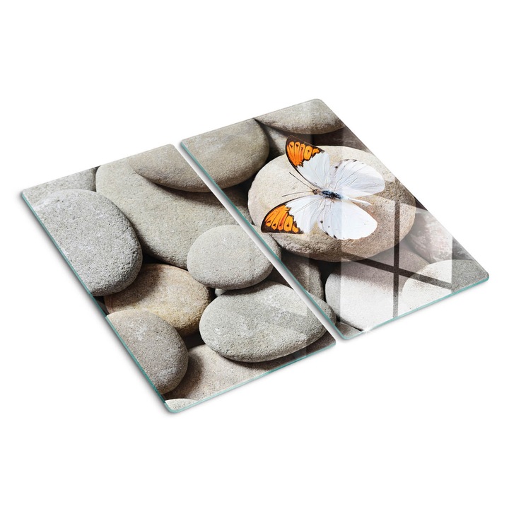 Tocatoare de bucatarie, Tulup, Fluture si Pietre, Gri, 2x30x52 cm, 010010520010000034430