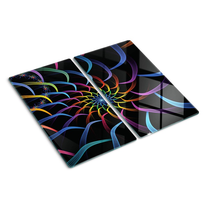 Tocatoare de bucatarie, Tulup, Imagine abstracta, Negru, 2x30x52 cm, 010010520010000049935