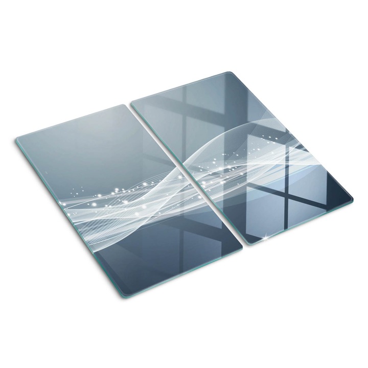 Tocatoare de bucatarie, Tulup, Val abstract, Albastru, 2x30x52 cm, 010010520010000049860