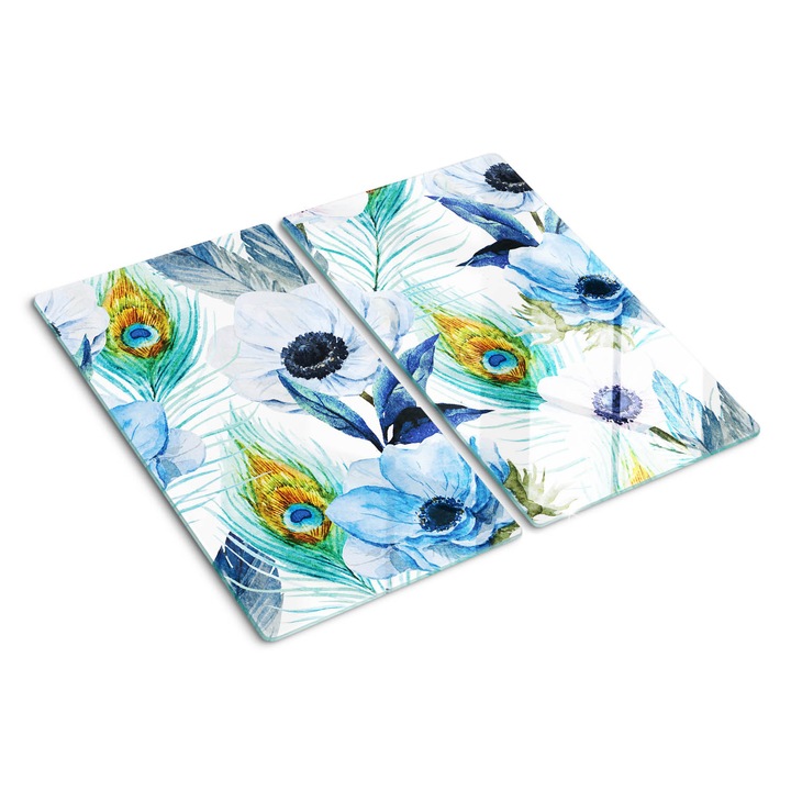 Tocatoare de bucatarie, Tulup, Flori Boho, Albastru, 2x30x52 cm, 010010520010000049892