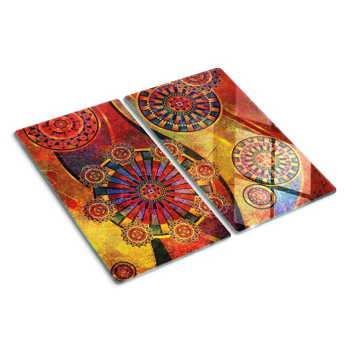 Tocatoare de bucatarie, Tulup, Model abstract, Rosu, 2x30x52 cm, 010010520010000049961