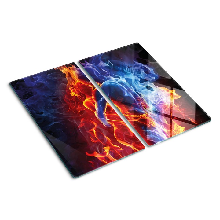 Tocatoare de bucatarie, Tulup, Cuplu in flacari, Negru, 2x30x52 cm, 010010520010000050010