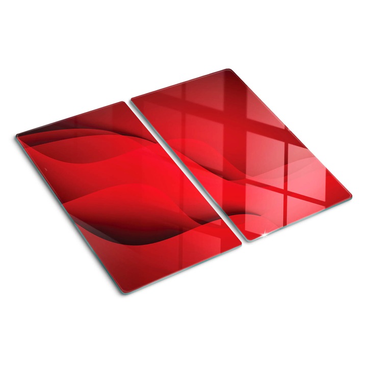 Tocatoare de bucatarie, Tulup, Valuri Rosii, Rosu, 2x30x52 cm, 010010520010000049998