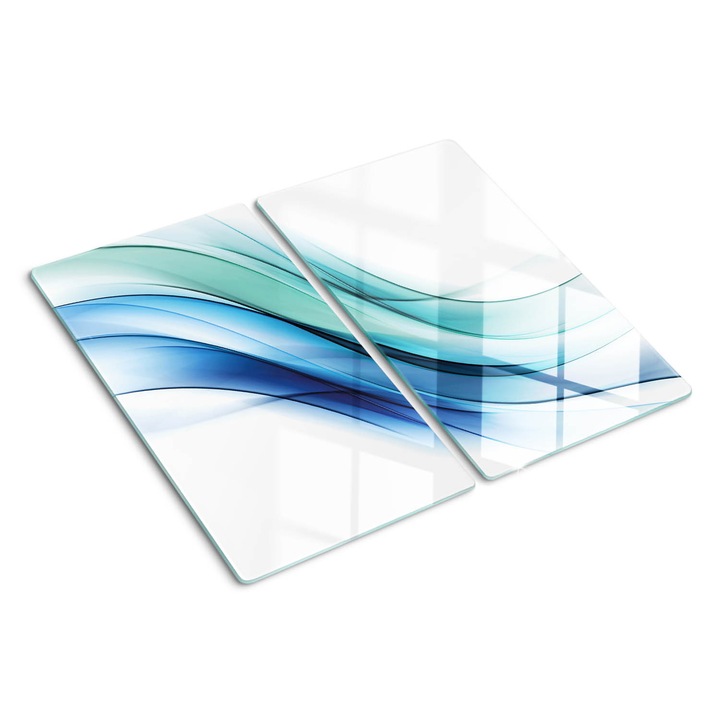 Tocatoare de bucatarie, Tulup, Val abstract, Albastru, 2x30x52 cm, 010010520010000049927