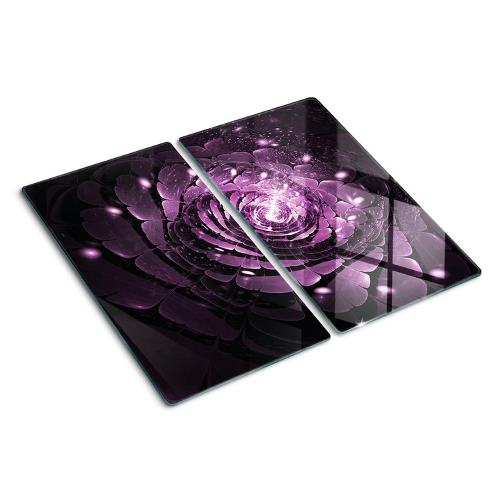 Tocatoare de bucatarie, Tulup, Trandafir abstract, Negru, 2x30x52 cm, 010010520010000049996