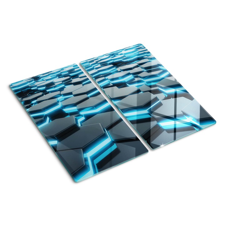 Tocatoare de bucatarie, Tulup, 3D, Albastru, 2x30x52 cm, 010010520010000049983