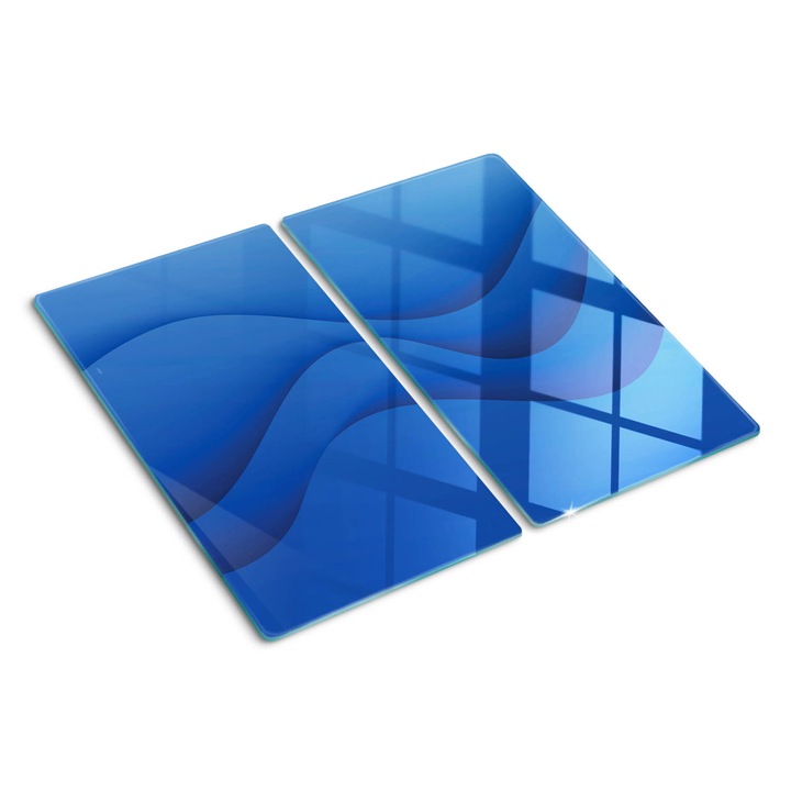 Tocatoare de bucatarie, Tulup, Valuri abstracte, Albastru, 2x30x52 cm, 010010520010000049954