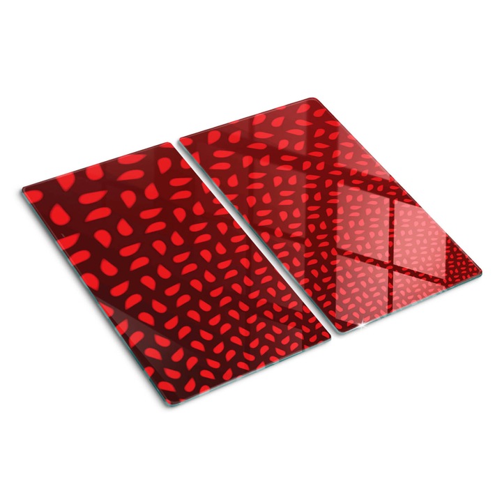 Tocatoare de bucatarie, Tulup, Petale rosii, Negru, 2x30x52 cm, 010010520010000049852