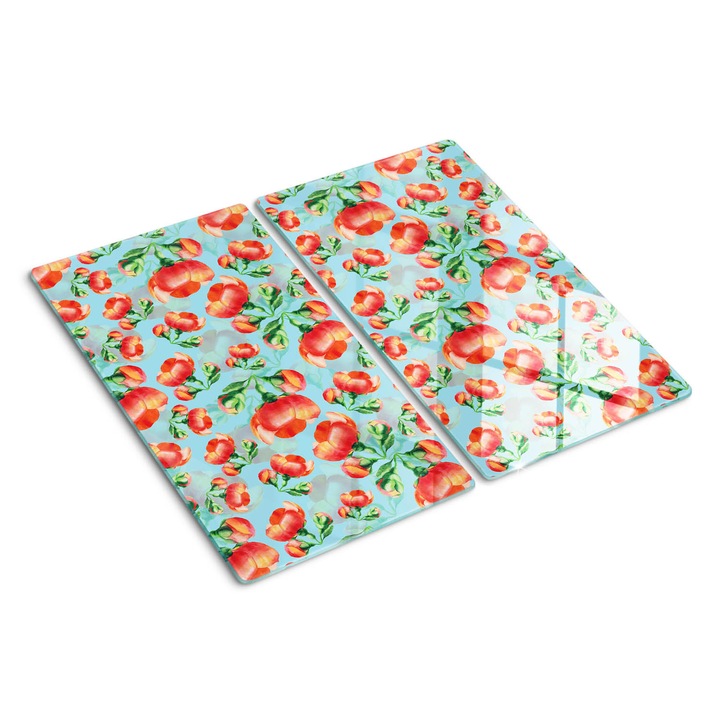 Tocatoare de bucatarie, Tulup, Flori de gutui, Albastru, 2x30x52 cm, 010010520010000049994