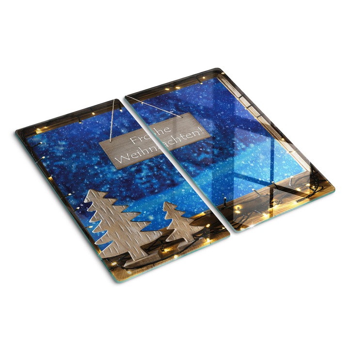 Tocatoare de bucatarie, Tulup, Craciun fericit, Albastru, 2x30x52 cm, 010010520010000050109