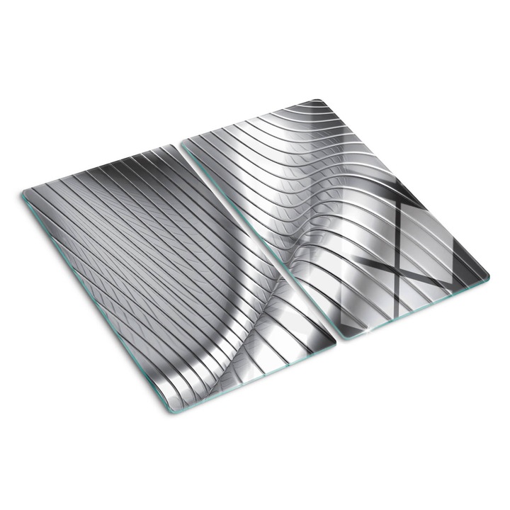 Tocatoare de bucatarie, Tulup, Model 3D argintiu, Negru, 2x30x52 cm, 010010520010000001476