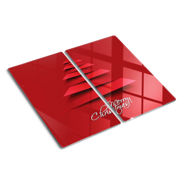 Tocatoare de bucatarie, Tulup, brad de Craciun, Rosu, 2x30x52 cm, 010010520010000050038