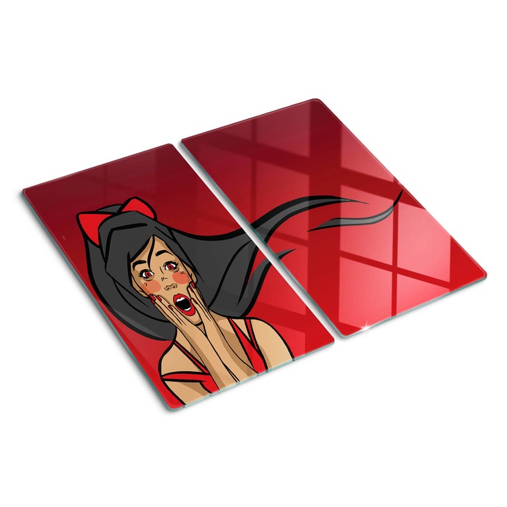 Tocatoare de bucatarie, Tulup, surprins, Rosu, 2x30x52 cm, 010010520010000049934