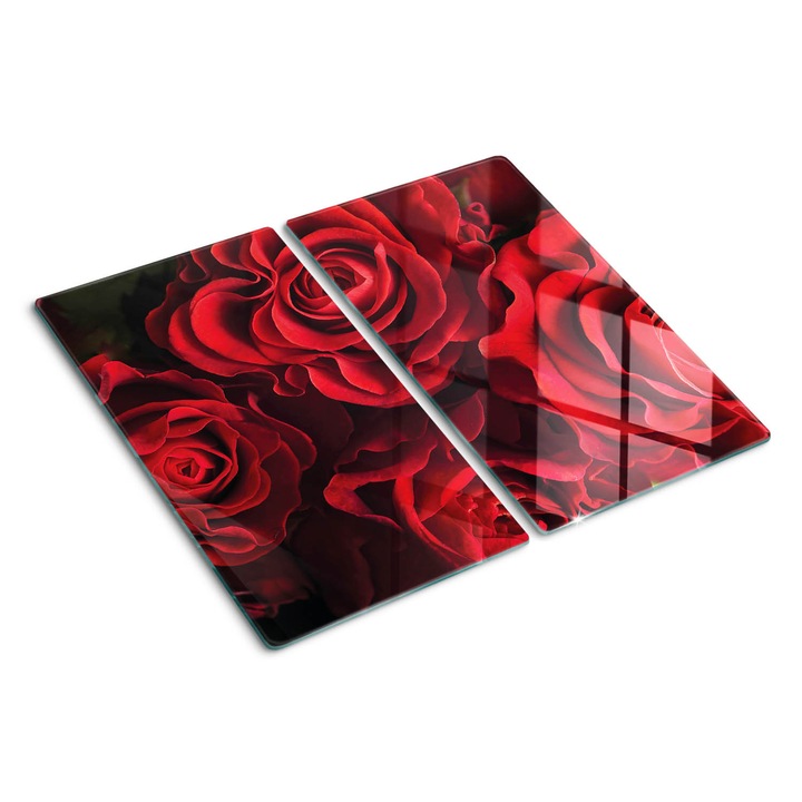 Tocatoare de bucatarie, Tulup, Trandafiri rosii, Negru, 2x30x52 cm, 010010520010000034417