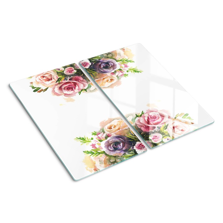 Tocatoare de bucatarie, Tulup, Trandafiri, Negru, 2x30x52 cm, 010010520010000050245