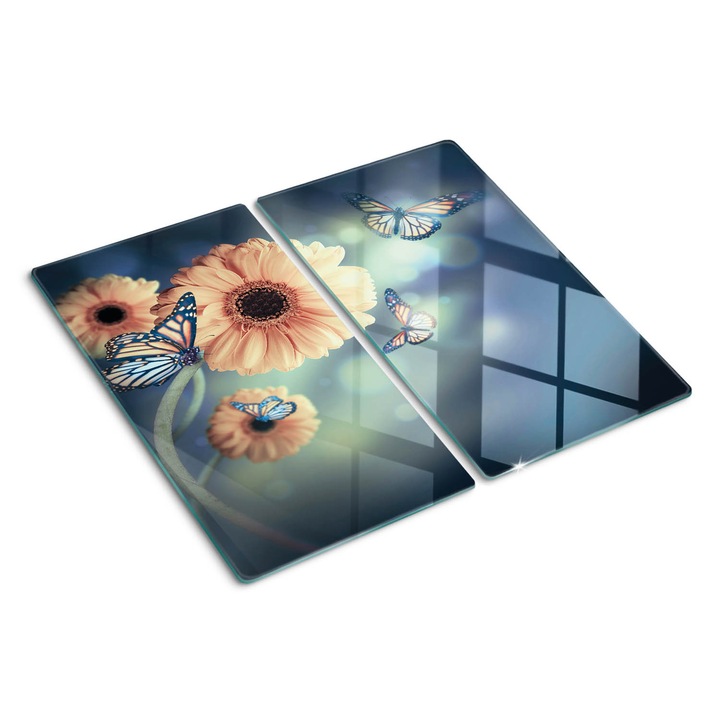 Tocatoare de bucatarie, Tulup, floare de gerbera, Negru, 2x30x52 cm, 010010520010000034080