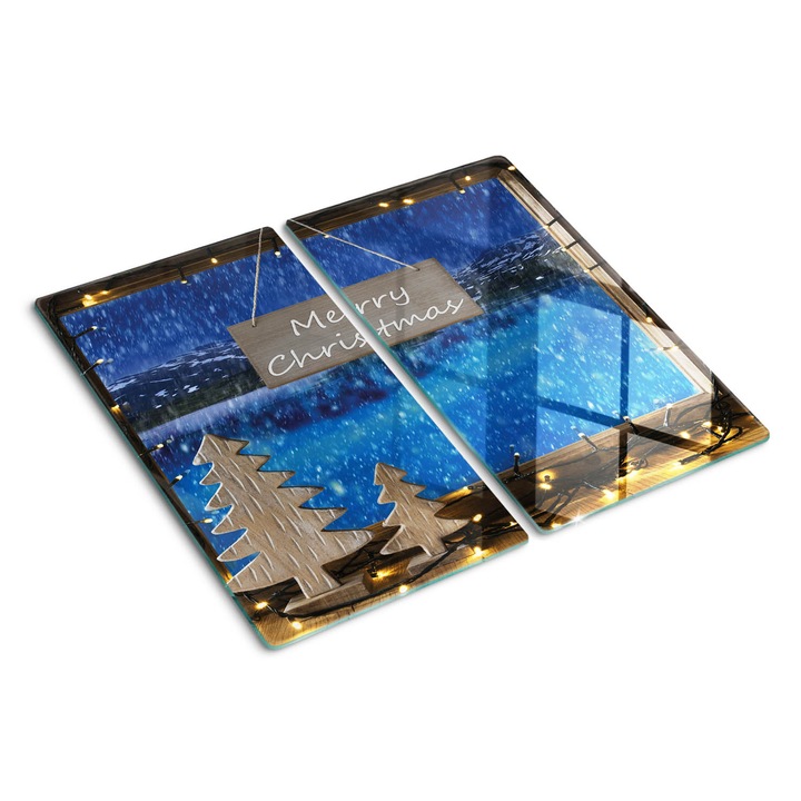 Tocatoare de bucatarie, Tulup, Craciun fericit, Albastru, 2x30x52 cm, 010010520010000050104