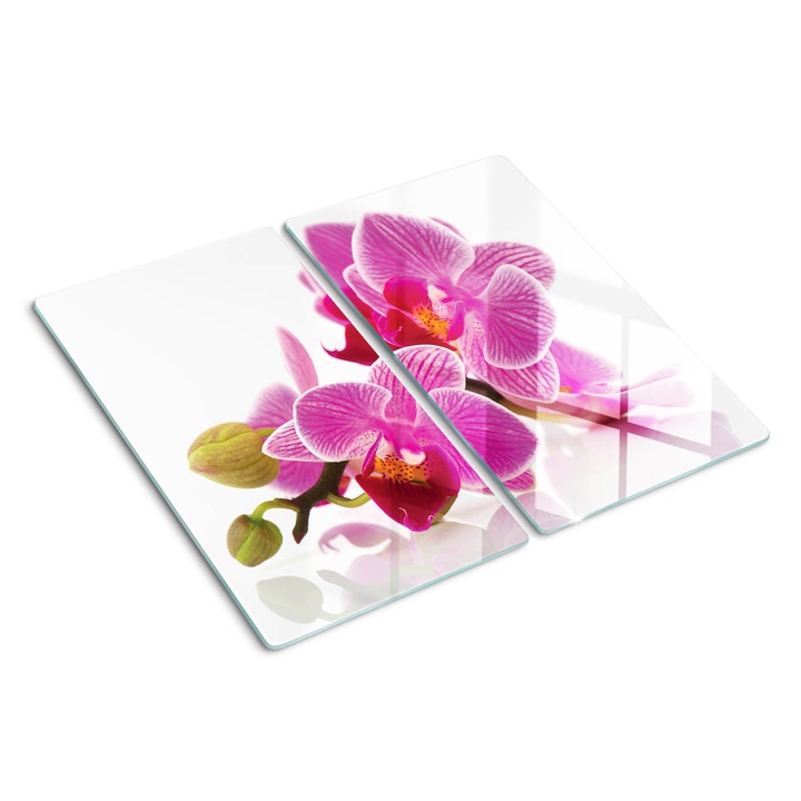 Tocatoare de bucatarie, Tulup, Flori de orhidee, Roz, 2x30x52 cm, 010010520010000035443