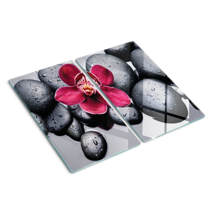 Tocatoare de bucatarie, Tulup, Pietre de orhidee, Negru, 2x30x52 cm, 010010520010000034806