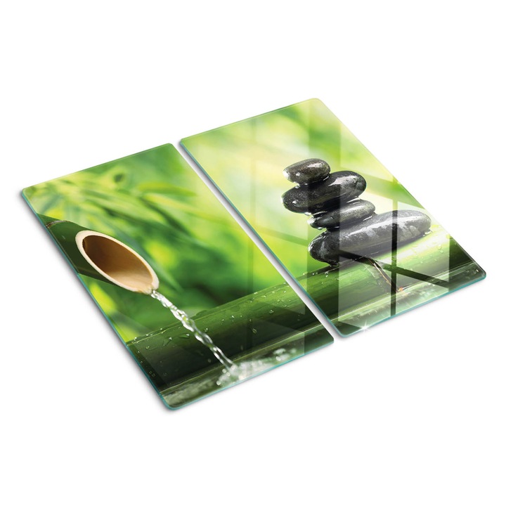 Tocatoare de bucatarie, Tulup, Fantana de bambus, Verde, 2x30x52 cm, 010010520010000034168