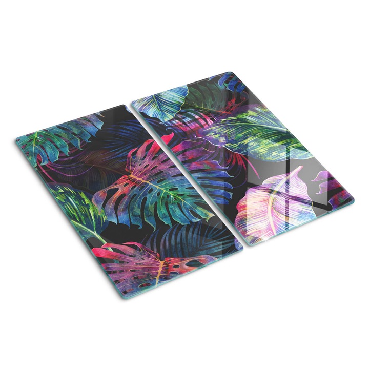 Tocatoare de bucatarie, Tulup, Jungla si Frunze, Negru, 2x30x52 cm, 010010520010000050317