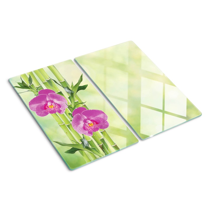 Tocatoare de bucatarie, Tulup, Orhidee si bambus, Verde, 2x30x52 cm, 010010520010000035183