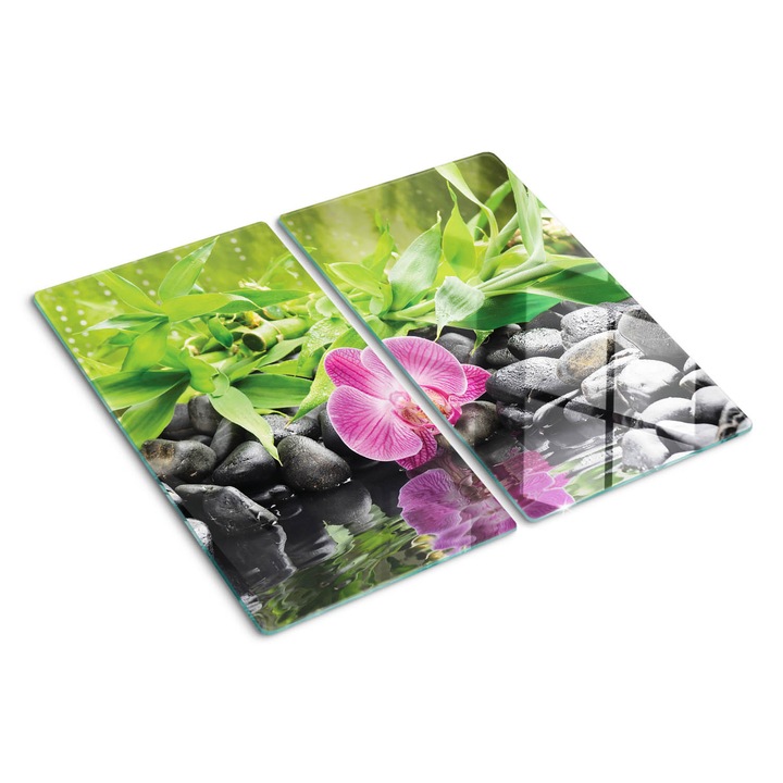 Tocatoare de bucatarie, Tulup, Orhidee si apa, Verde, 2x30x52 cm, 010010520010000002107