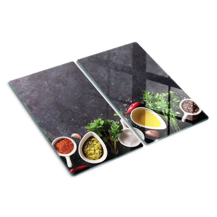 Tocatoare de bucatarie, Tulup, Ierburi si condimente, Negru, 2x30x52 cm, 010010520010000050431