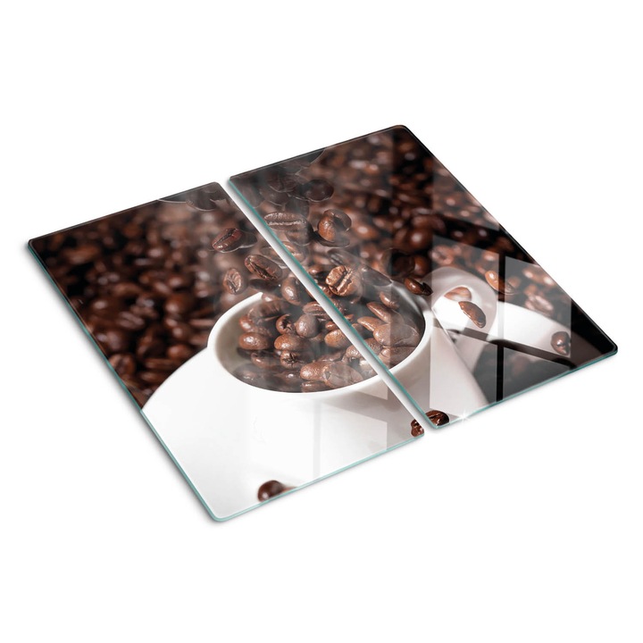 Tocatoare de bucatarie, Tulup, Cana cu boabe de cafea, Negru, 2x30x52 cm, 010010520010000050535