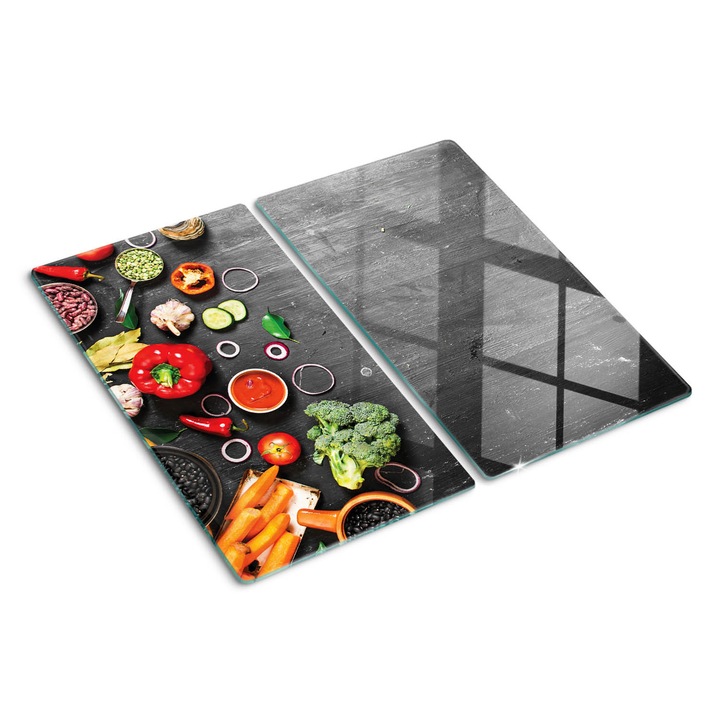 Tocatoare de bucatarie, Tulup, Legume negre, Negru, 2x30x52 cm, 010010520010000050455