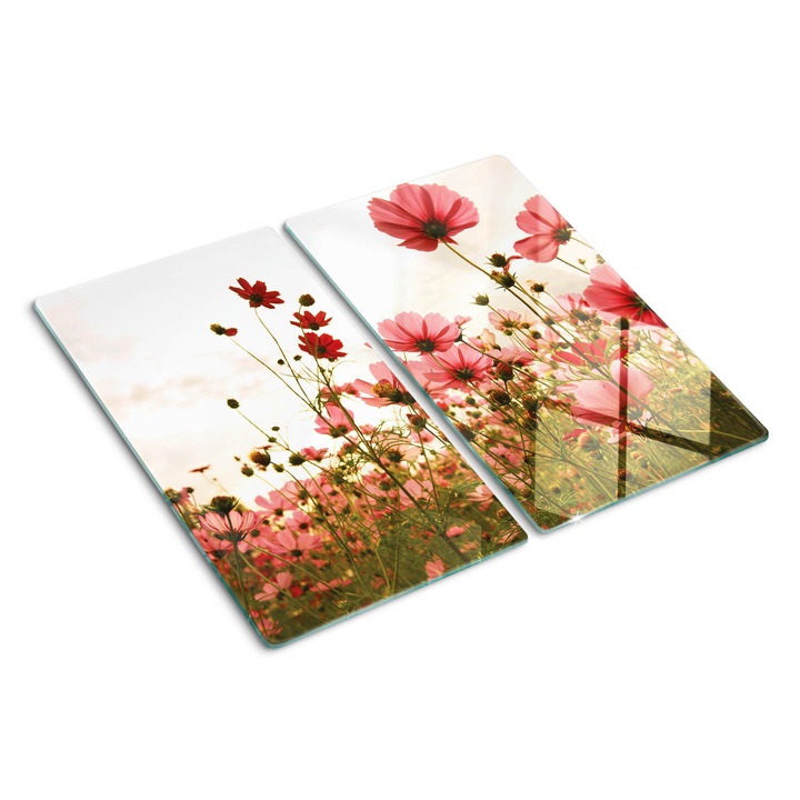 Tocatoare de bucatarie, Tulup, Flori Cosmos, Rosu, 2x30x52 cm, 010010520010000035259