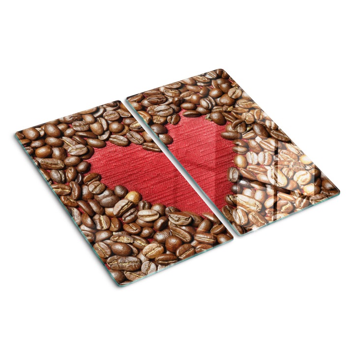 Tocatoare de bucatarie, Tulup, Inima boabe de cafea, Negru, 2x30x52 cm, 010010520010000050440