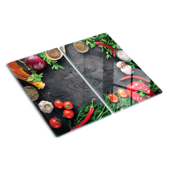 Tocatoare de bucatarie, Tulup, Legume din lemn, Negru, 2x30x52 cm, 010010520010000050507