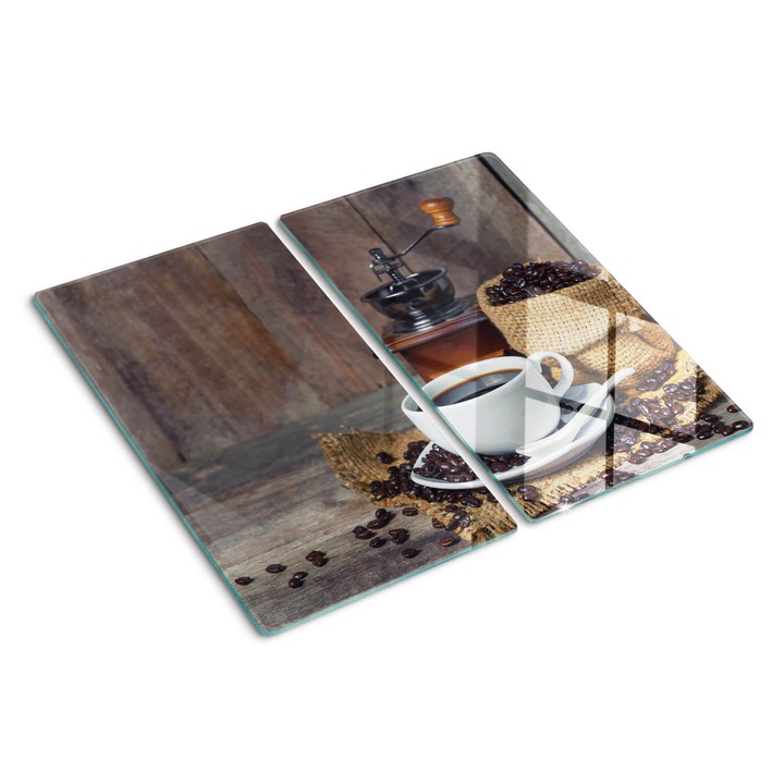 Tocatoare de bucatarie, Tulup, Cana cu boabe de cafea, Negru, 2x30x52 cm, 010010520010000050544