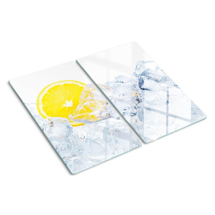 Tocatoare de bucatarie, Tulup, Cuburi de gheata cu lamaie, Albastru, 2x30x52 cm, 010010520010000050487