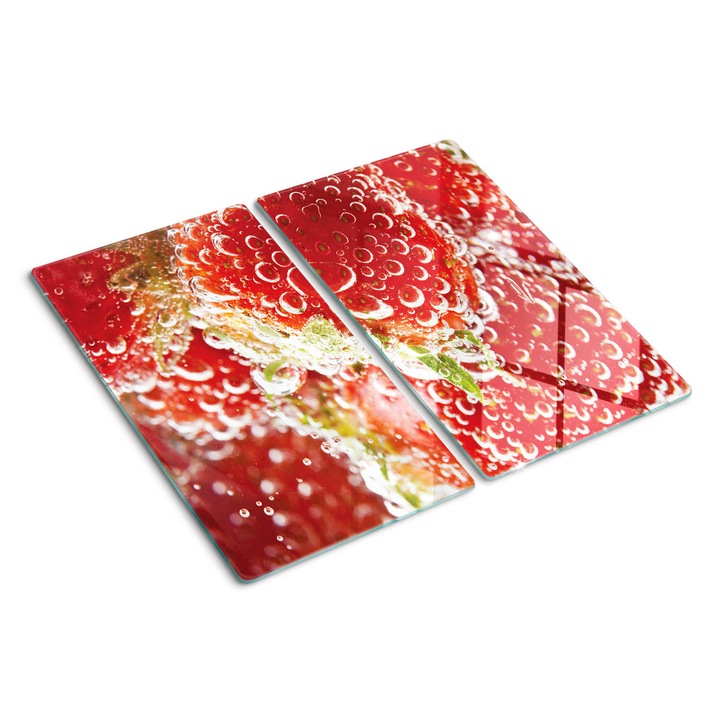 Tocatoare de bucatarie, Tulup, Capsuni Bubbles, Rosu, 2x30x52 cm, 010010520010000010245