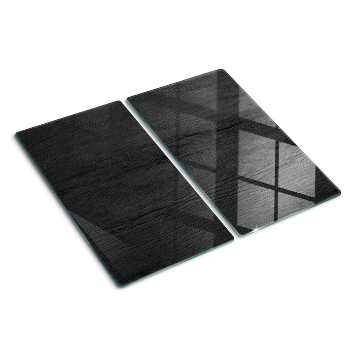 Tocatoare de bucatarie, Tulup, Placa din lemn negru, Negru, 2x30x52 cm, 010010520010000050678