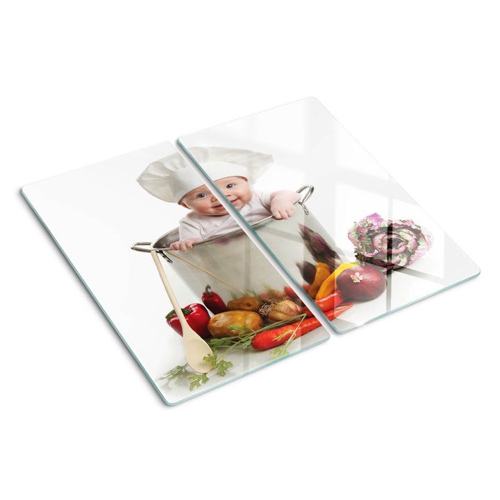 Tocatoare de bucatarie, Tulup, Oala pentru copii, Alb, 2x30x52 cm, 010010520010000010273