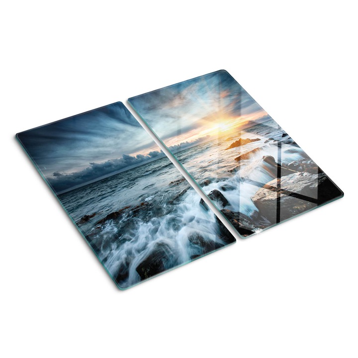 Tocatoare de bucatarie, Tulup, Furtuna de mare, Albastru, 2x30x52 cm, 010010520010000035398