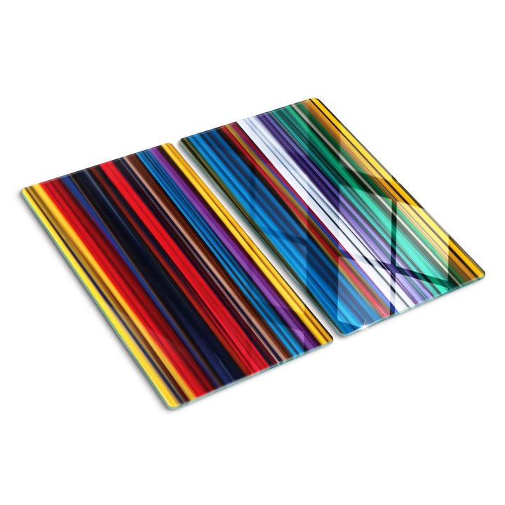 Tocatoare de bucatarie, Tulup, Dungi colorate, Negru, 2x30x52 cm, 010010520010000050703