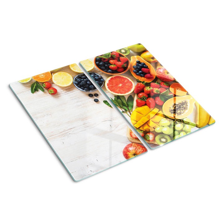 Tocatoare de bucatarie, Tulup, Fructe, Rosu, 2x30x52 cm, 010010520010000050525